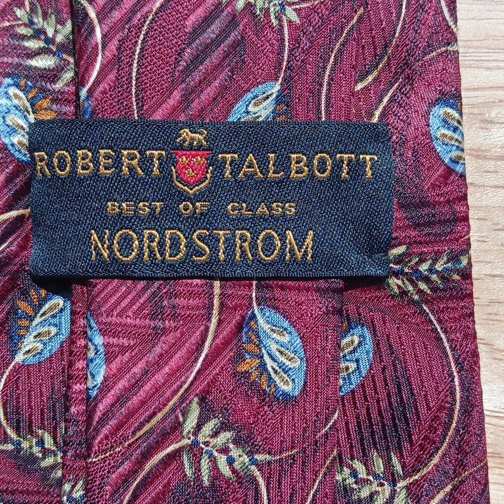 Robert Talbott Red And Blue Patterned *Print* Tie - image 3